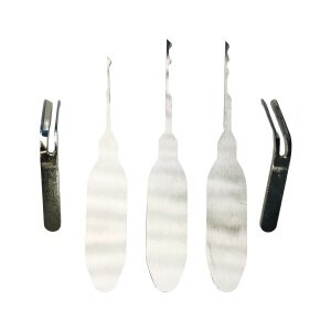 HUK-多规格月牙刷五件套 适配多种锁芯外形