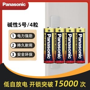 松下Panasonic5号五号AA碱性电池LR6高性能1.5V环保鼠标遥控玩具 指纹锁电池