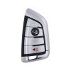 宝马刀锋款银色彩边智能卡外壳-4键 替换壳 钥匙壳 遥控器外壳