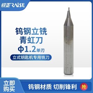 钨钢-立铣刀-1.2青虹刀 φ1.2xφ6x40x1F 单刃 钨钢立铣刀 钥匙机铣刀  RAISE