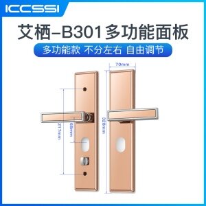 艾栖ICCSSI B301多功能面板-玫瑰金 防盗门把手拉手执手 防盗门锁拉手 手柄
