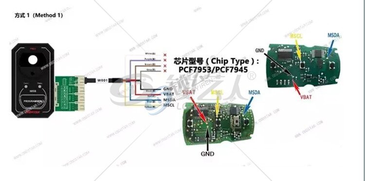 轩宇车鼎P001编程器 EEPROM/PIC RFID RENEW KEY PCF79XX适配器