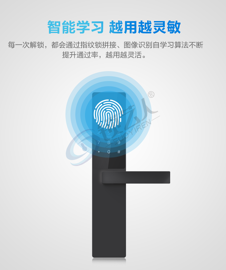 米嘀智能指纹锁批发 全新六合一六中开启方式方便快捷