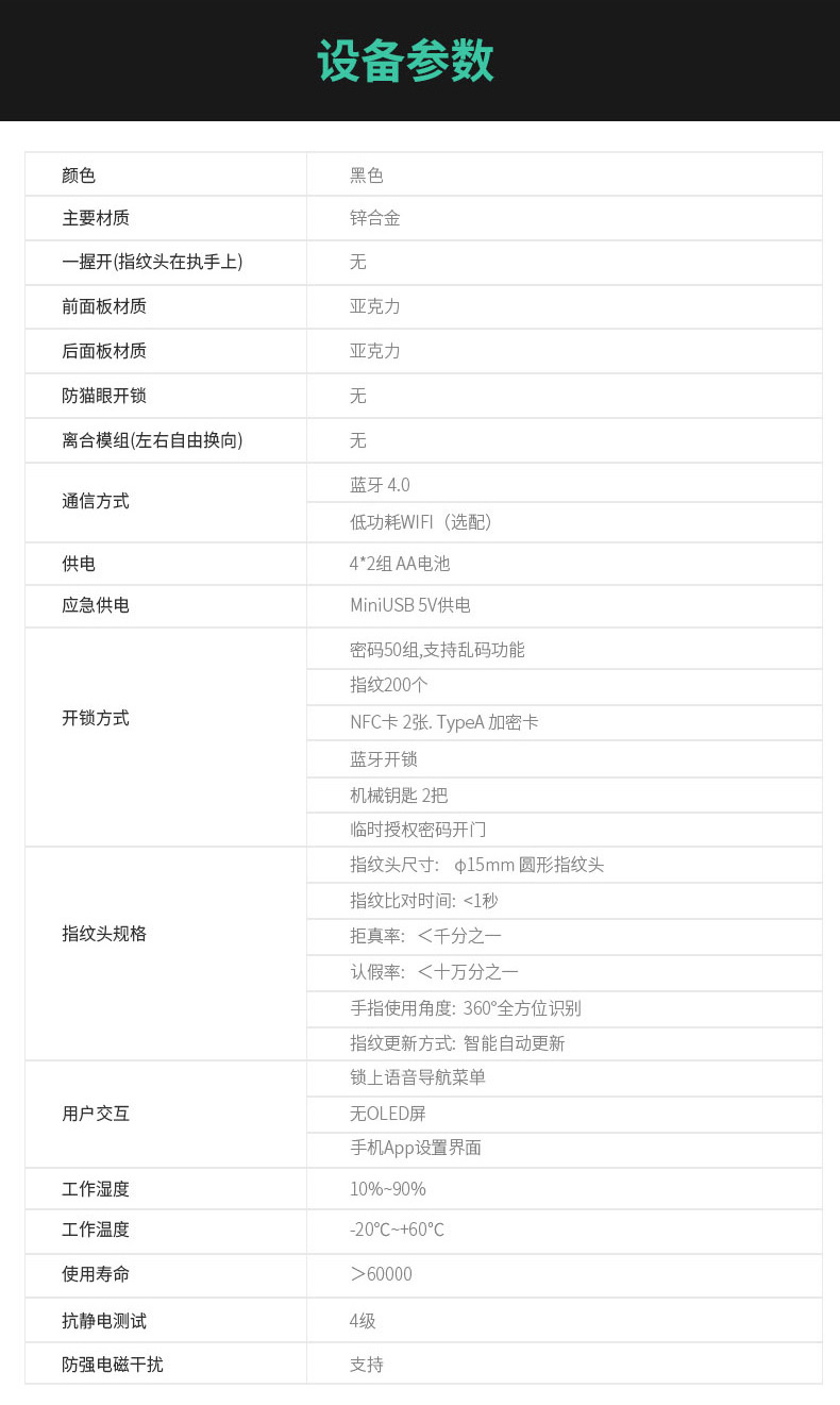 米梭智能门锁GX-520新款通用型全自动识别指纹家用密码锁电子防盗