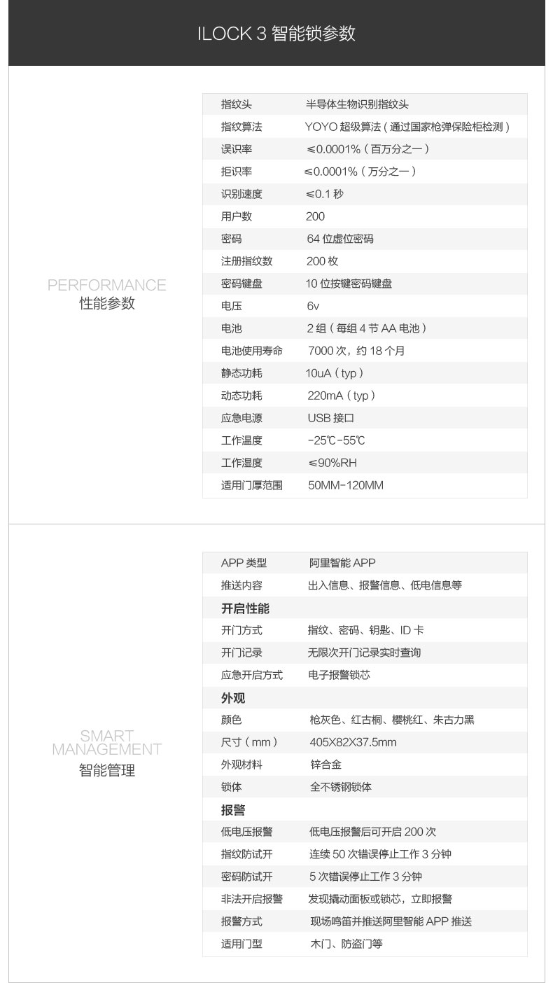 曼申指纹锁家用防盗门锁电子智能锁指纹密码锁智能门锁刷卡锁大门  ILOCK3 曼申ilock-A3-酷跑3