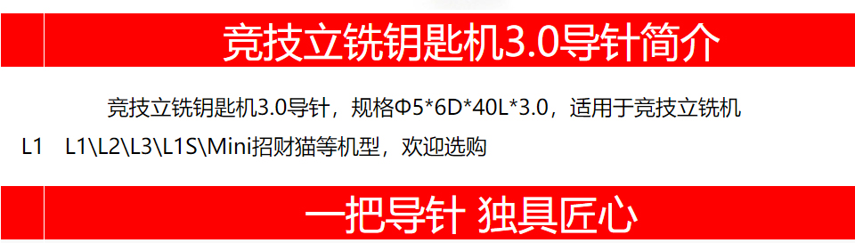 竞技立铣钥匙机3.0导针