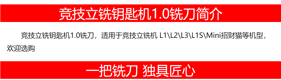 竞技立铣钥匙机1.0铣刀