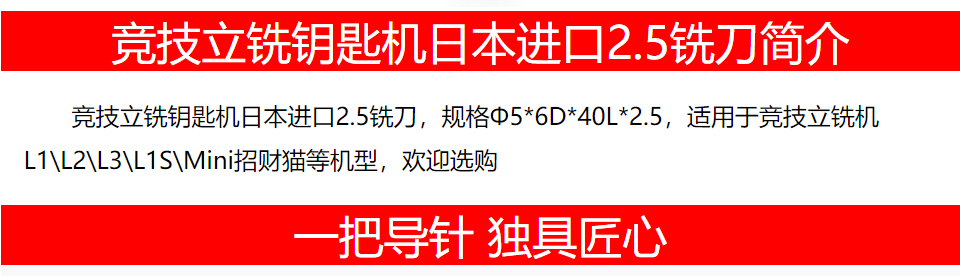 竞技立铣钥匙机进口日本2.5铣刀